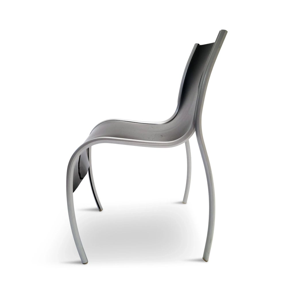 Signed Black Fpe Chair by Ron Arad for Kartell | Chairish