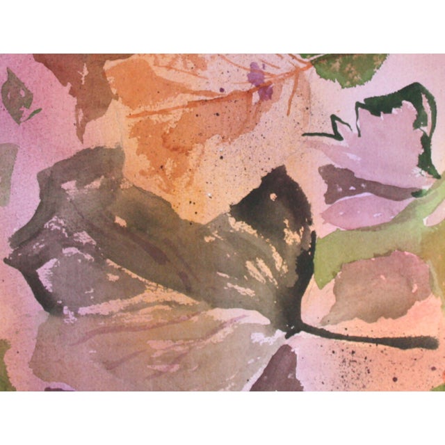 Paint Botanical Study Autumn Grape Leaves #2 by Les Anderson For Sale - Image 7 of 8