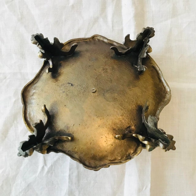 1980s Late 20th Century Brass Candle Holder With Paw Feet For Sale - Image 5 of 7