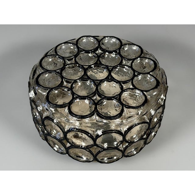 Vintage Ceiling Lamp in Glass and Metal from Glashütte Limburg, Germany, 1960s For Sale - Image 8 of 18