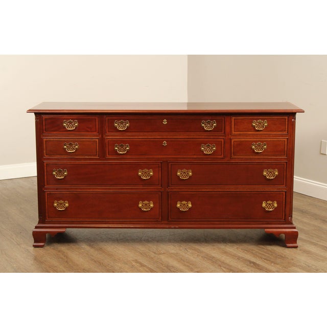 Stickley Chippendale Style Inlaid Mahogany Dresser For Sale - Image 9 of 12
