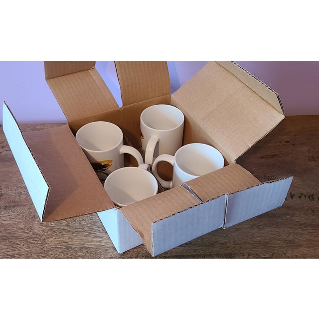 Set of 4 Winnie Staniford Designs Fly Fishing Lure Decorative Ceramic Coffee Mugs *New Old Stock* For Sale - Image 9 of 10