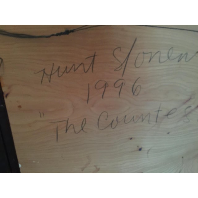 1990s Hunt Slonem Painting “The Contessa“ - Framed For Sale In Greenville, SC - Image 6 of 6