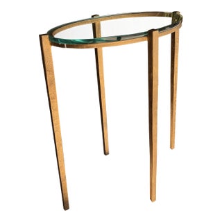 Global Views Gold and Glass End Table For Sale