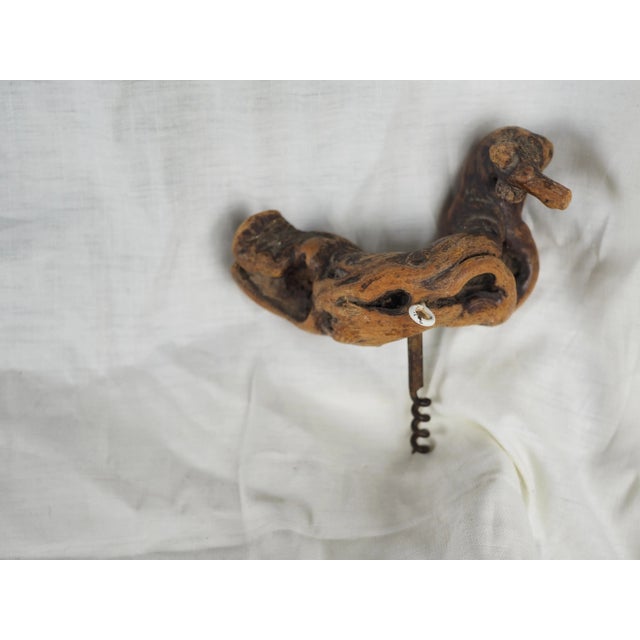Brown 1960s French Grapevine Corkscrew With Wall Hook For Sale - Image 8 of 13