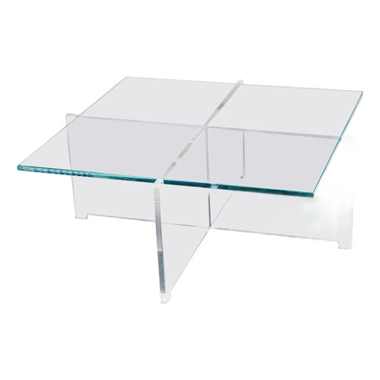 Crossplex Low Table in Polycarbonate and Glass by Bodil Kjær for Karakter For Sale