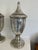Silver Pair of 1960s Silvered Glass Lidded Urns or Vases For Sale - Image 8 of 9