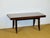 An elegant rectangular Art Deco table from the 1940s, featuring a superb wood veneer top with a geometric diamond pattern,...