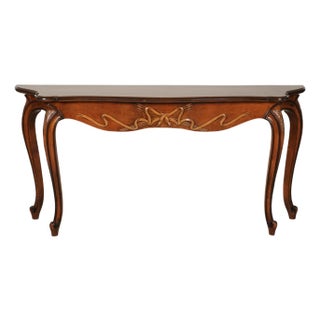 Mid 20th Century Sophisticated Art Nouveau-Elegant Style Sofa Table Console Table For Sale