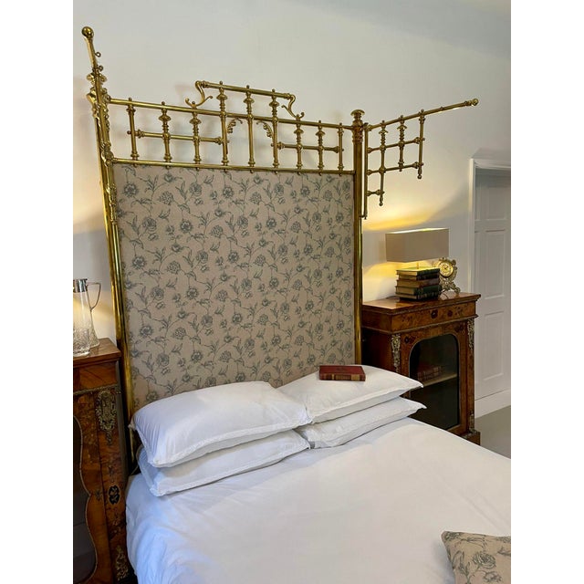 Antique Victorian Brass Double Bed, 1860 For Sale - Image 13 of 16