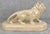 Ceramic Vintage 12" Hollywood Regency White Luster Porcelain Lion Sculpture For Sale - Image 7 of 11