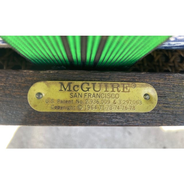 Authentic McGuire Vintage Rattan Barrel Back Lounge Chair Pair For Sale - Image 13 of 15