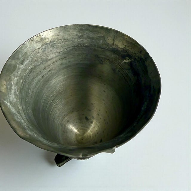 Vintage Pewter Fox Head Stirrup Cups-Pair-English Hunting-Barware-Equestrian-Man For Sale - Image 12 of 13