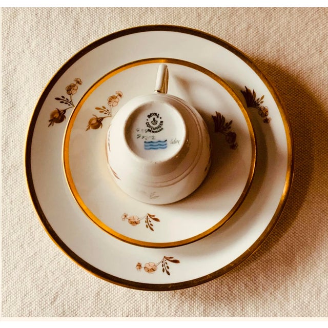 1960s Royal Copenhagen Brown Rose Breakfast Set - Set of 3 For Sale - Image 10 of 18