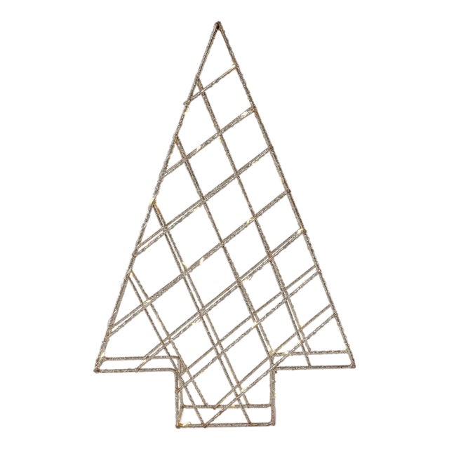 Holiday LED Open-Frame Metal Tabletop Tree Décor, 15-Inch For Sale