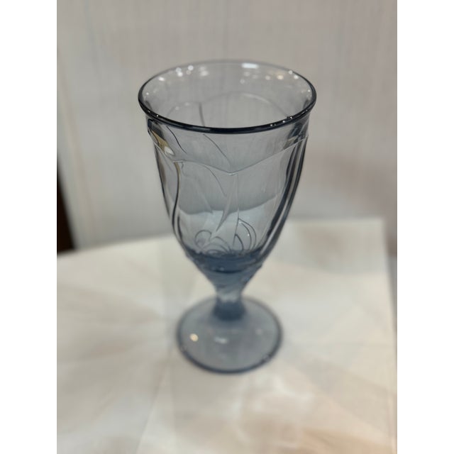 Vintage Noritake Sweet Swirl, Light Blue Sweet Tea Glasses - Set of 6 For Sale - Image 11 of 11