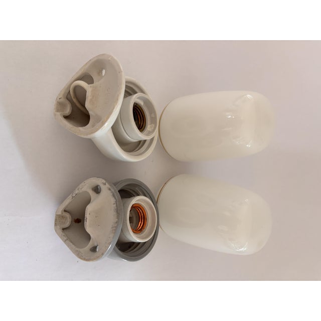 Light Blue Ceramic Model 6077 Sconces by Wilhelm Wagenfeld for Lindner, 1950s, Set of 2 For Sale - Image 15 of 16