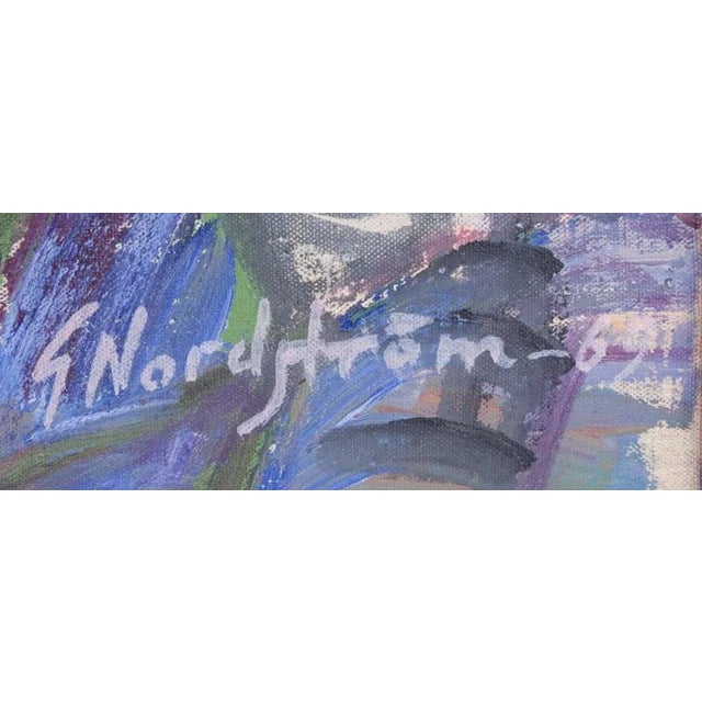Gunnar Nordström, Abstract Composition, 1969, Oil on Canvas For Sale - Image 6 of 8