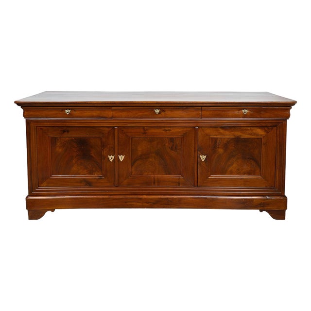 Antique 19th Century Provençal A Cappuccina Sideboard in Solid Walnut, France For Sale