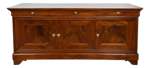 Antique 19th Century Provençal Walnut Sideboard with Hooded Top, France