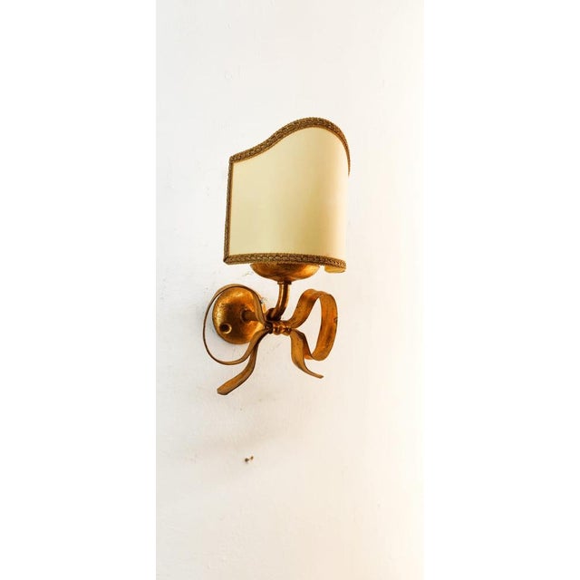 Metal Vintage Wall Light in Wrought Iron For Sale - Image 7 of 18
