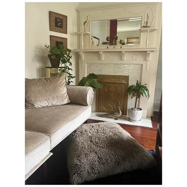 Arhaus Contemporary Arhaus XL Sheepskin Floor Pillow For Sale - Image 4 of 8