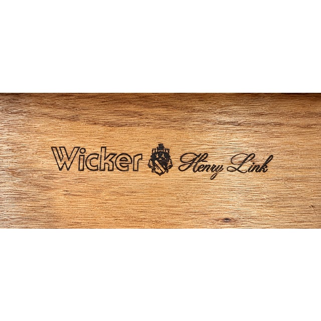 Wood Vintage Henry Link Wicker Six-Drawer Dresser – Honey-Tan Rattan For Sale - Image 7 of 7