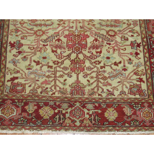 Early 20th Century Square Vintage Persian Heriz Carpet For Sale - Image 5 of 6