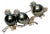 Bochic “Orient” Vintage Sapphire & Black South Sea Pearl Brooch Set In 18K & Sil For Sale