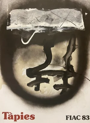 Antoni Tàpies at Fiac, Paris, 1983 Lithograph Vintage Art Exhibit Poster