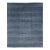 Modern Savannah Hand-Knotted Indigo Blue Wool Area Rug – Coastal Luxury Accent For Sale