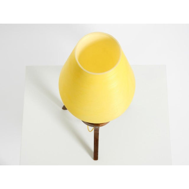 Mid-Century Modern Tripod Wooden Table Lamp with Plastic Shade by Regina Leuchtvase, 1950s For Sale - Image 11 of 18