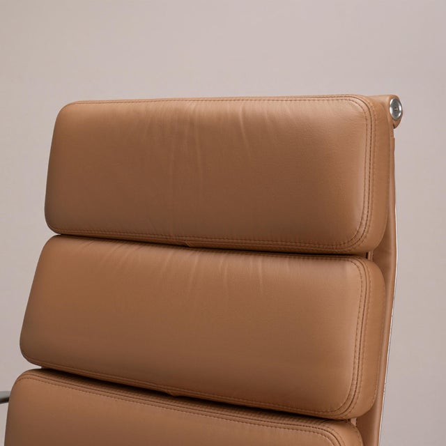 Eames Soft Pad Executive Chairs in Butterscotch Leather by Herman Miller For Sale In New York - Image 6 of 13