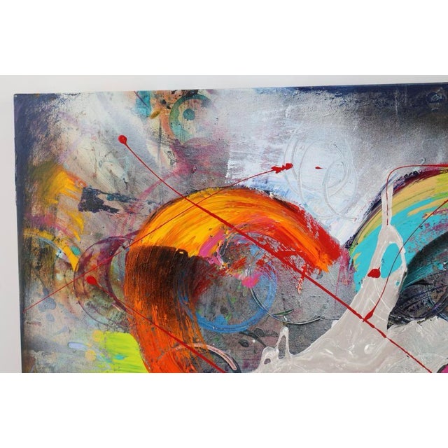 Contemporary Jonas Gerard (1941–2020) – “Love Happens #1” – Original Signed Oil on Canvas, 2014 – 22” X 26” For Sale - Image 3 of 12