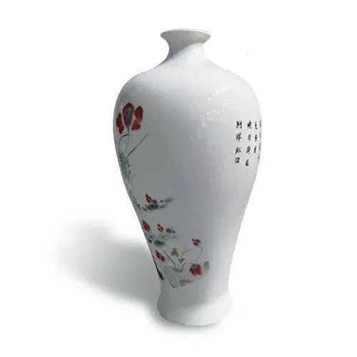 Chinese Asian Style Multi Color Vase For Sale - Image 3 of 4