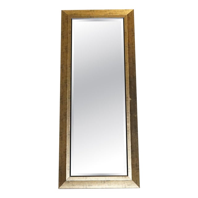 Vintage Golden Bevelled Wall Mirror For Sale