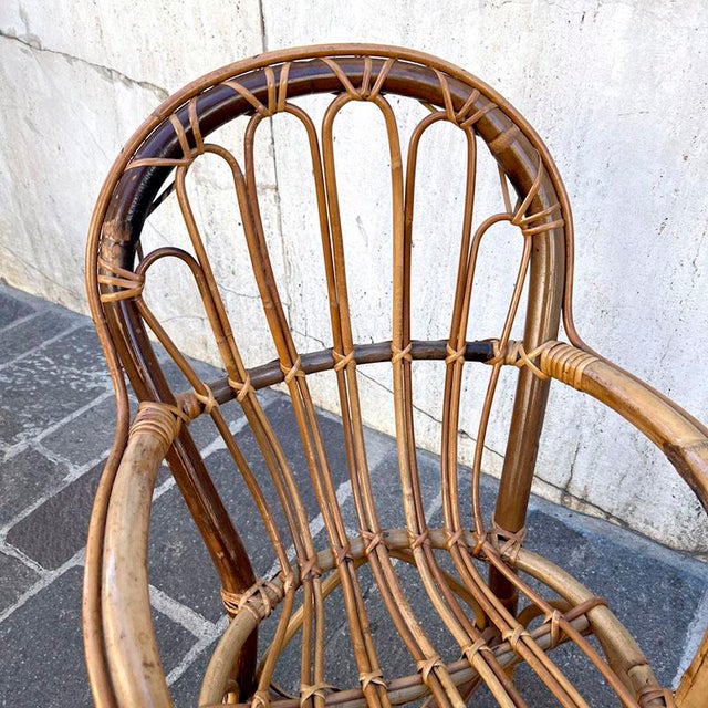 Vintage Children's Bamboo Armchair, Italy, 1960s For Sale - Image 3 of 6