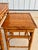 Brown Mid-20th Century Coastal Burnt Bamboo Stacking Tables-Set of Three For Sale - Image 8 of 12