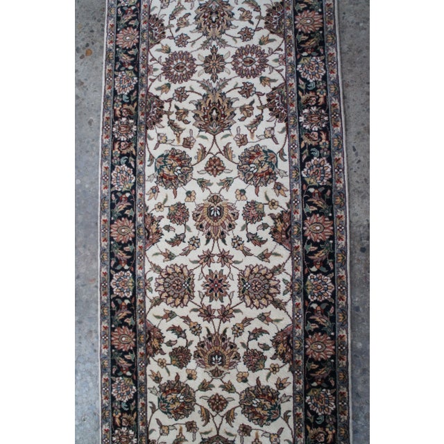 Vintage Wool Floral Hallway Runner For Sale - Image 6 of 12