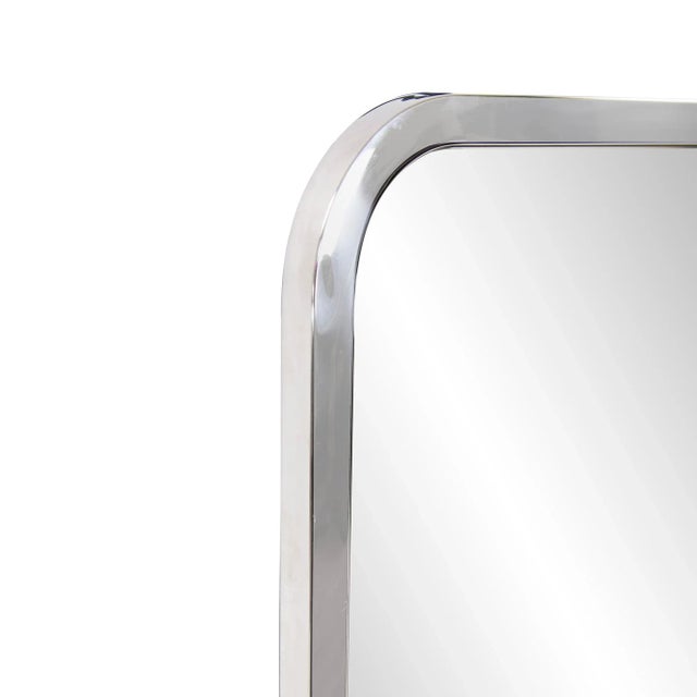 Simone Rectangular Stainless Steel Mirror For Sale In Chicago - Image 6 of 10