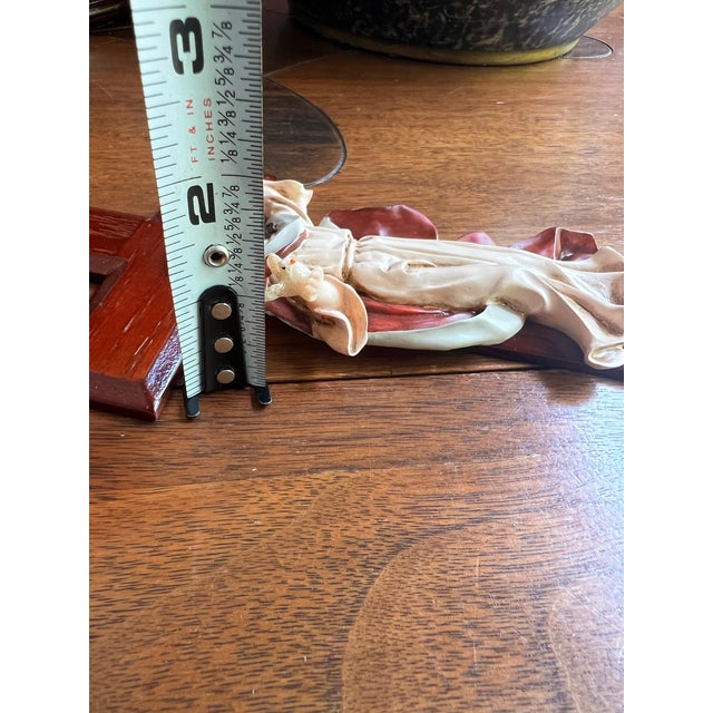 Brown Vintage Resin Jesus on the Cross Figurine For Sale - Image 8 of 9