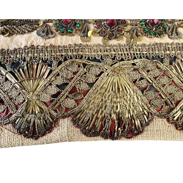 Rustic European Antique European Church Embroidered Chalice Cover For Sale - Image 3 of 8