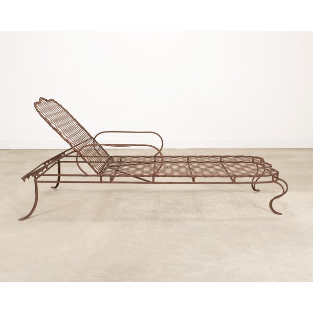 Rose Tarlow Melrose House Twig Iron Garden Chaise Lounge For Sale In Sacramento - Image 6 of 18