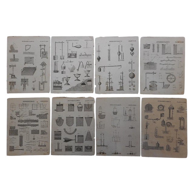 Antique Scientific Engravings - Set of 8 For Sale
