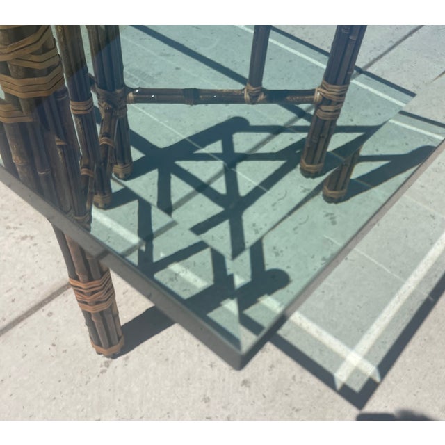 McGuire Bamboo Dining Table, Seats 8-10, Base Only For Sale - Image 10 of 16