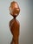 Brown Vintage Biomorphic Two-Tone Hardwood Female Sculpture; Mid-Century Modern, Art Deco, Contrast Sapwood/Heartwood Figurative Abstract Carving For Sale - Image 8 of 12