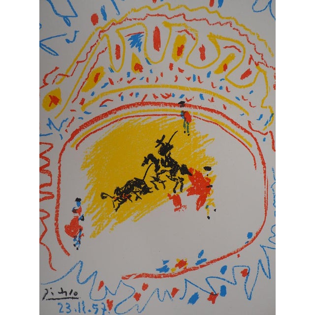 Pablo Picasso (1881-1973) The Little Bullfight Original color lithograph Signed in the plate On heavy paper, 24 x 31 cm...