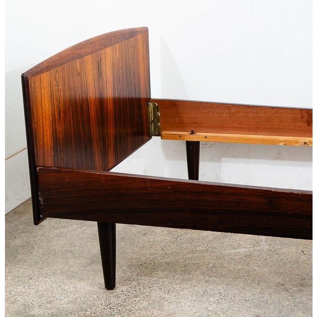 1960s Mid Century Danish Modern Bed Frame Sm Single Rosewood Denmark Sannemanns Mobler For Sale - Image 12 of 12