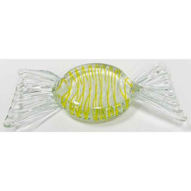 Murano Oversized Vintage Murano Style Glass Wrap Candy For Sale - Image 4 of 5