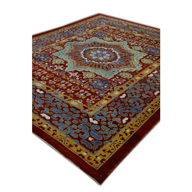 Early 21st Century Modern Turkish Fine Woven Oushak Rug 8'2" x 10' For Sale - Image 5 of 7